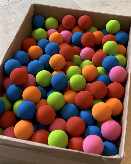 Gekleurde foamballen 7 stuks